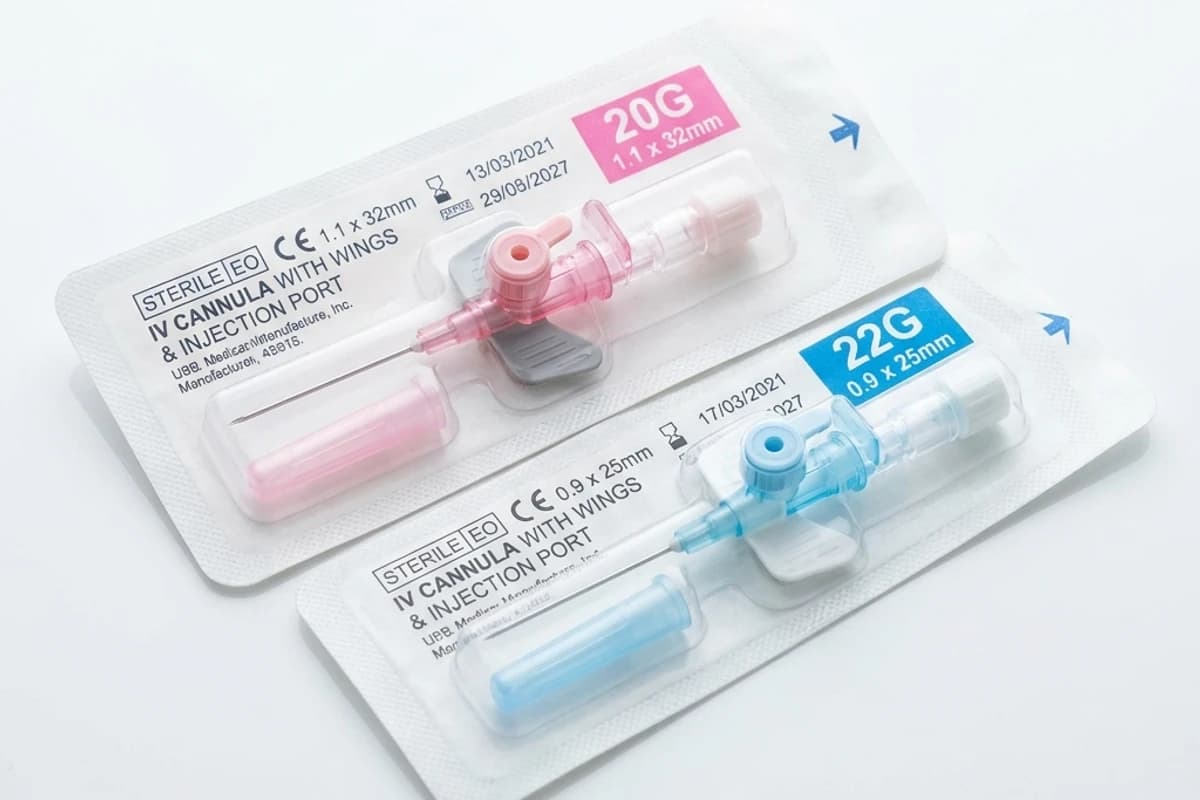 Syringes, I.V. cannulas and infusion products
