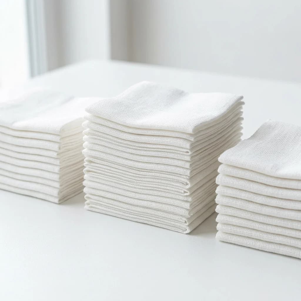 Sterile gauze swabs and absorbent cotton products